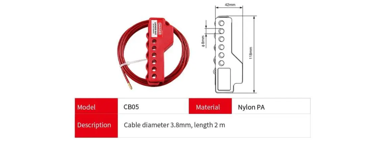 Cấu tạo Khóa cáp ProLockey