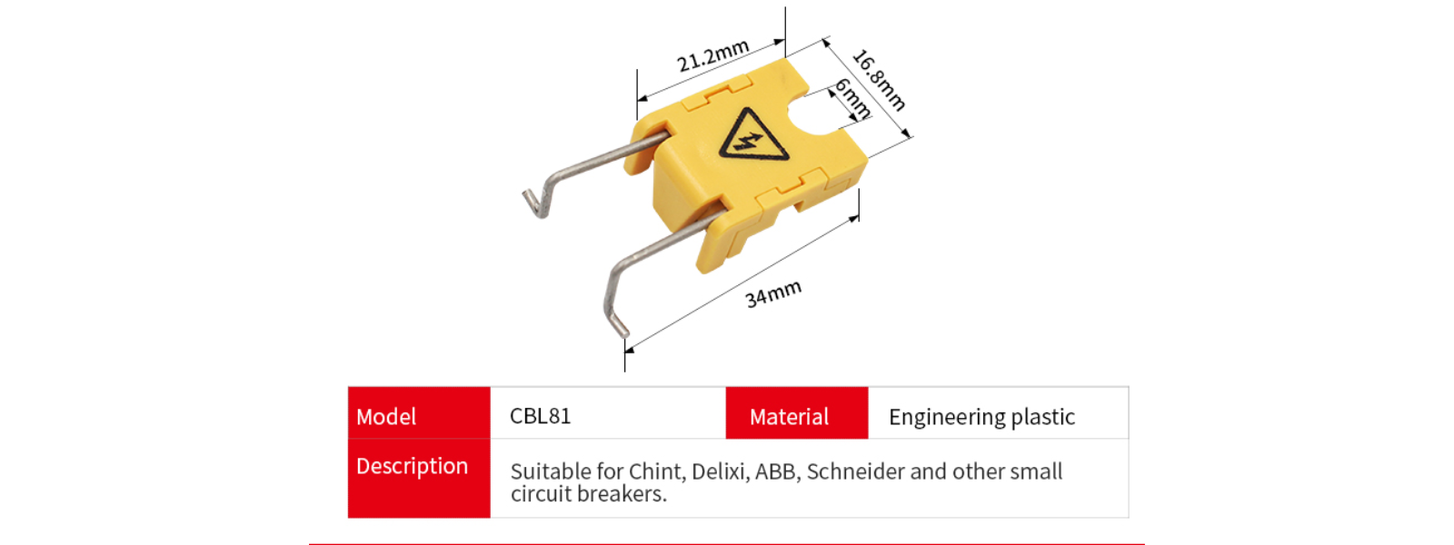 Cấu tạo Khóa cầu dao điện ProLockey CBL81