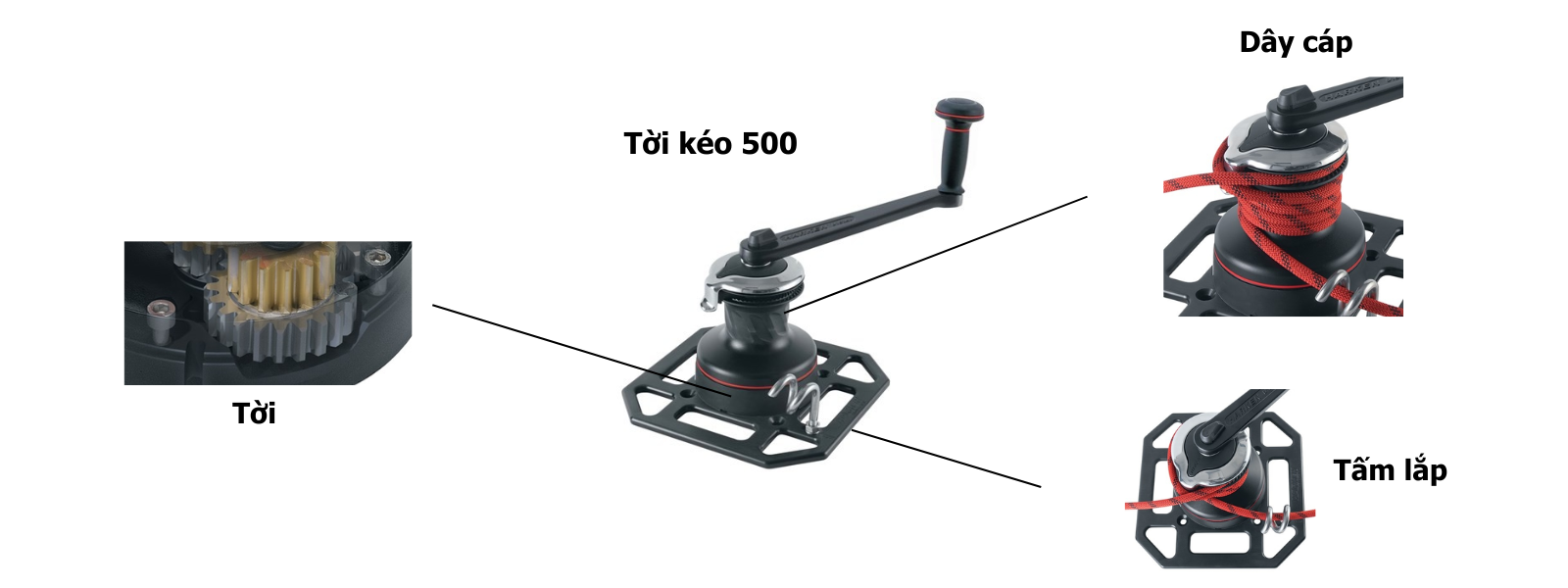 Cấu tạo Tời kéo 500