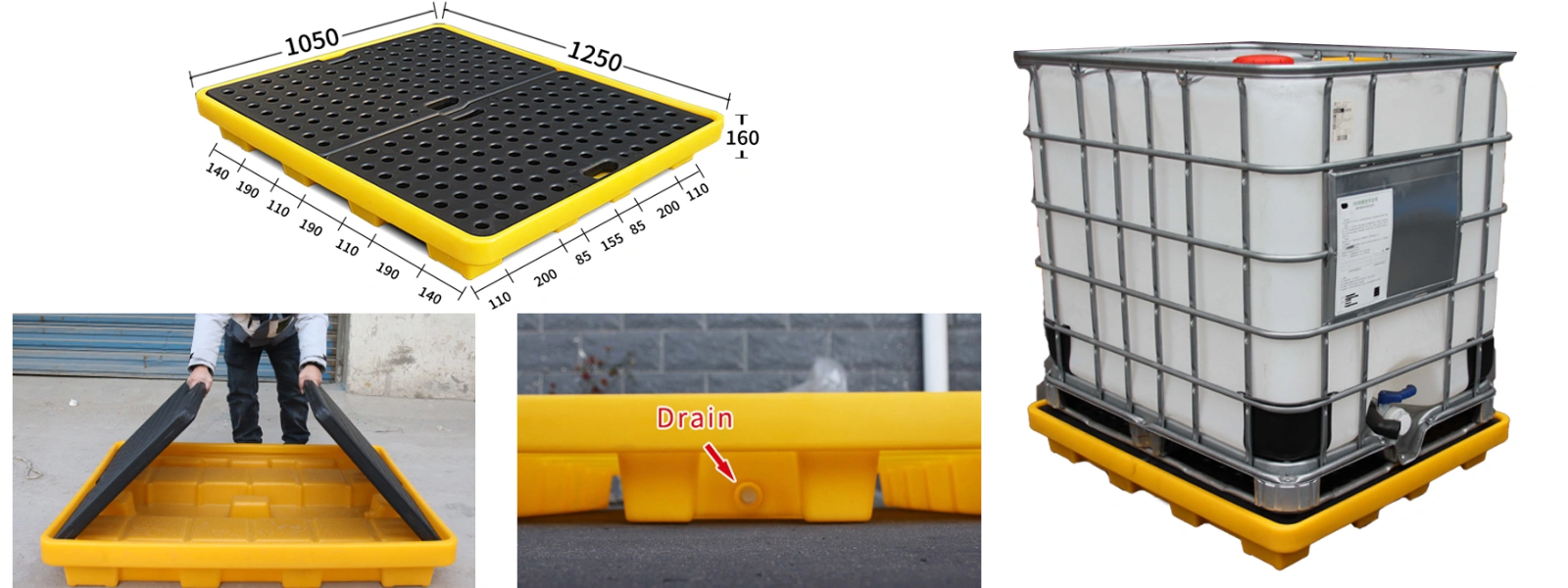 Pallet chống tràn thùng IBC
